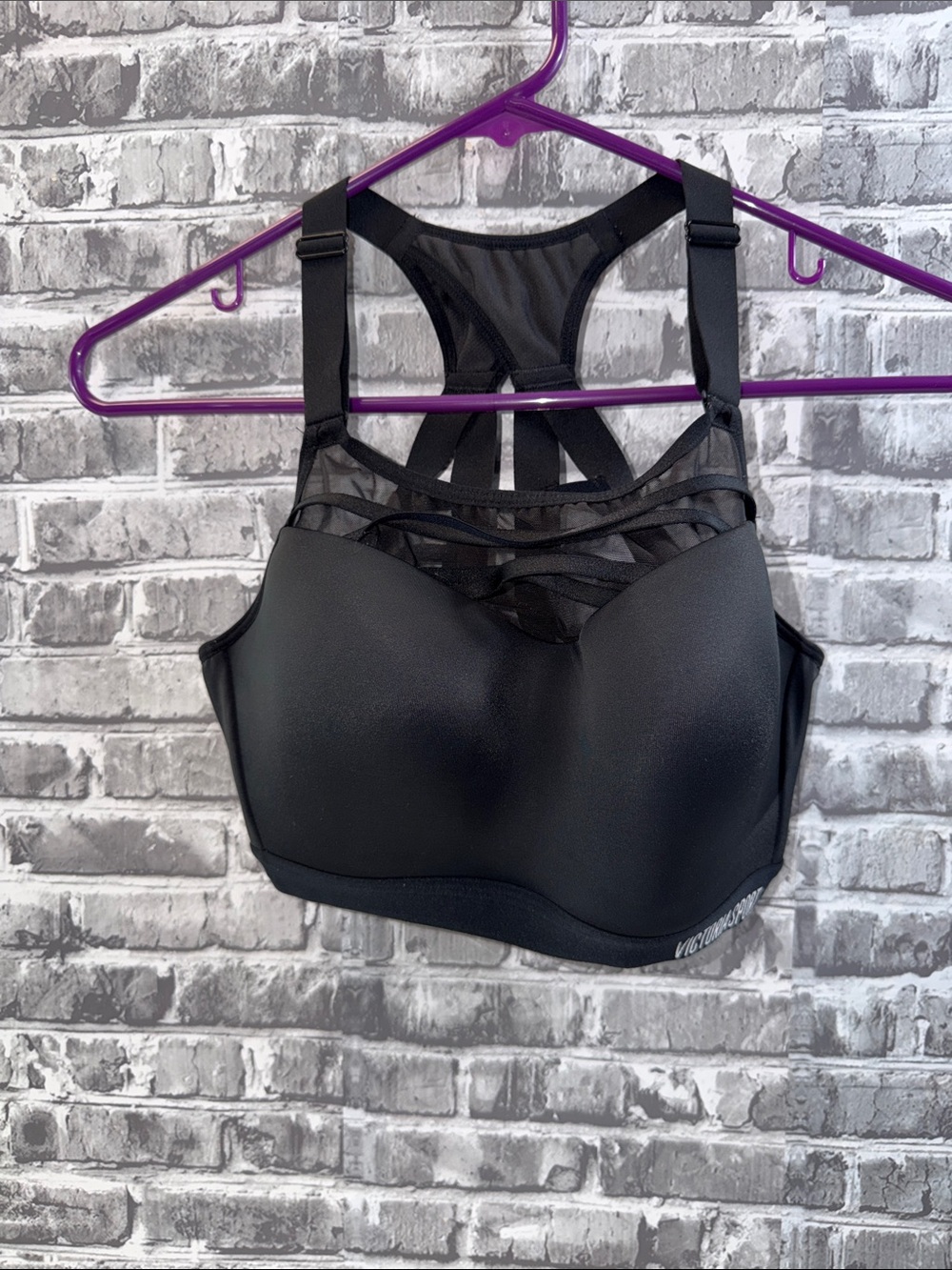 Victoria's Secret Black Strappy Support Sports Bra